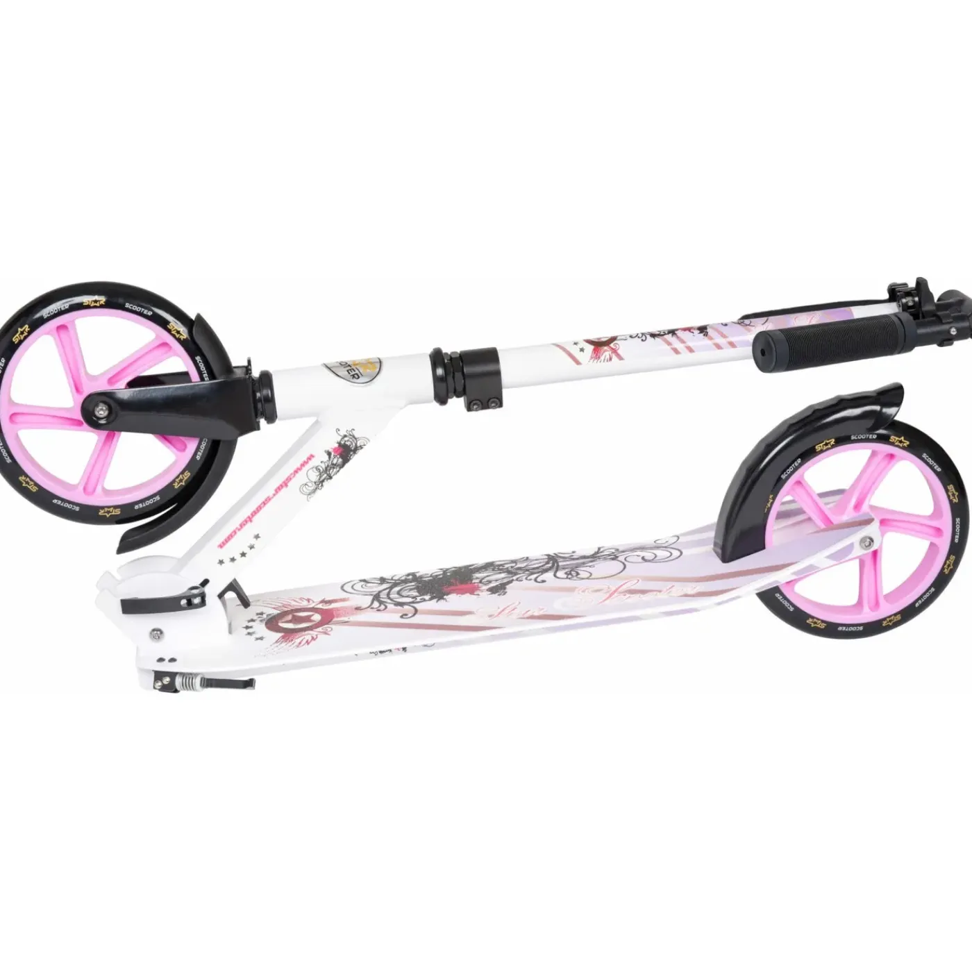 Star Scooter Alu City Vouwbaar 205mm Xxl Staplank Wit / Lila