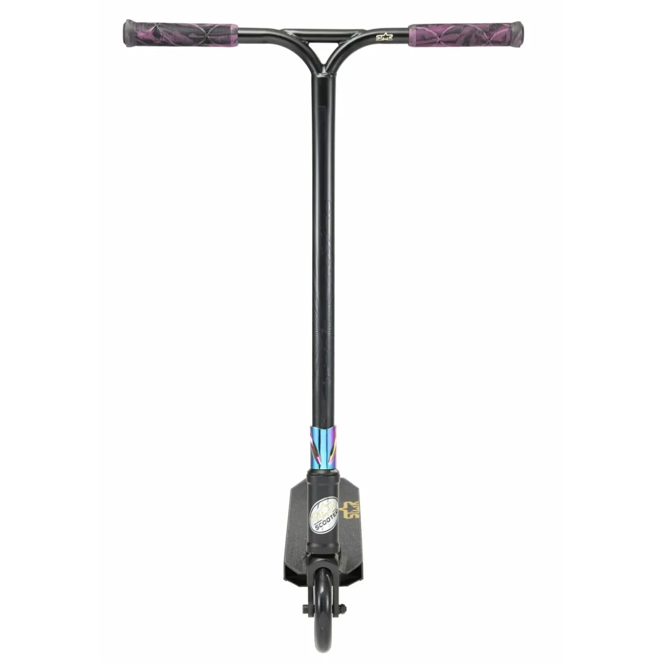 Star Scooter Stuntstep Freestyle Jump Alu 120mm Pro Trick Roller Zwart Chroom