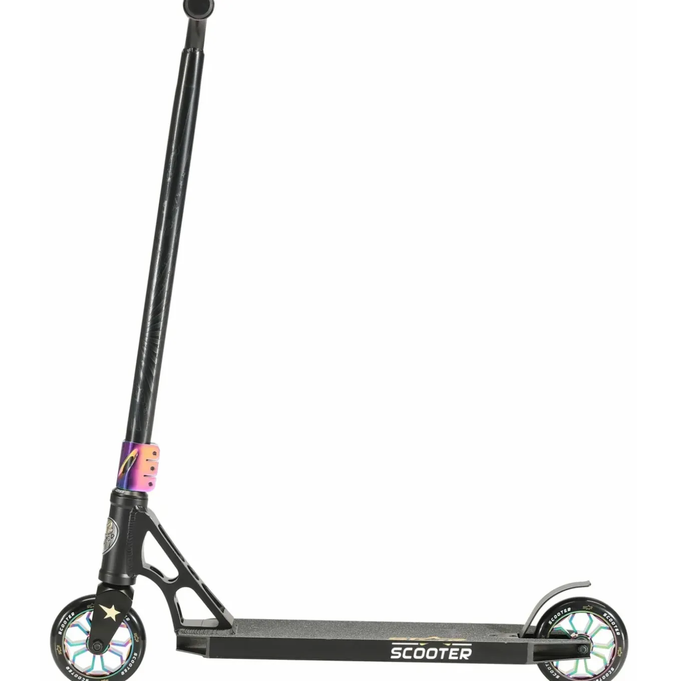 Star Scooter Stuntstep Freestyle Jump Alu 120mm Pro Trick Roller Zwart Chroom