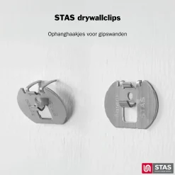 STAS picture hanging systems Stas Drywall/gipswand Haken 10 Stuks - Ophangen Zonder Boren - Ophangen Van Spiegels, Schilderijen
