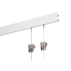 STAS picture hanging systems Stas Schilderijrail - Ophangsysteem Schilderijen - Cliprail Max - Wit - 300cm - Complete Kit