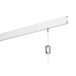 STAS picture hanging systems Stas Schilderijrail - Ophangsysteem Schilderijen - Cliprail - 150 Cm - Complete Kit - Wit