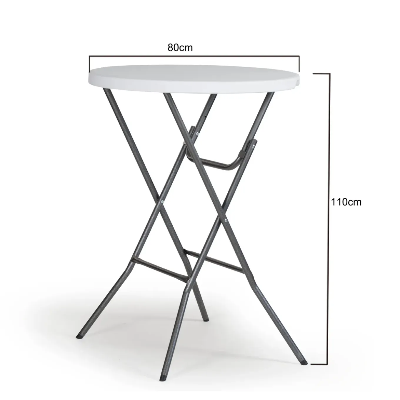 Statafel Party staand wit Ø80cm