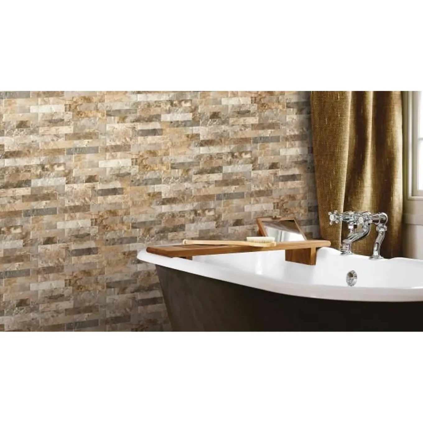 Steenstrip Farilya - Crème - Keramiek - 25x45 cm - 0,85 m²