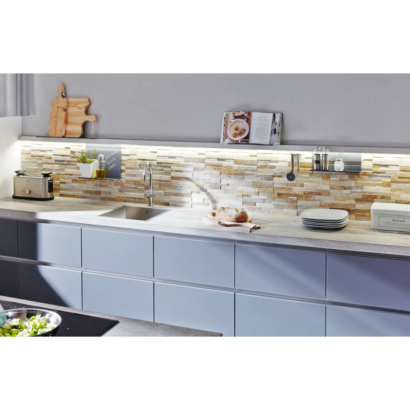 Steenstrip Firenze - Crème - Keramiek - 42x16 cm - 0,94 m²