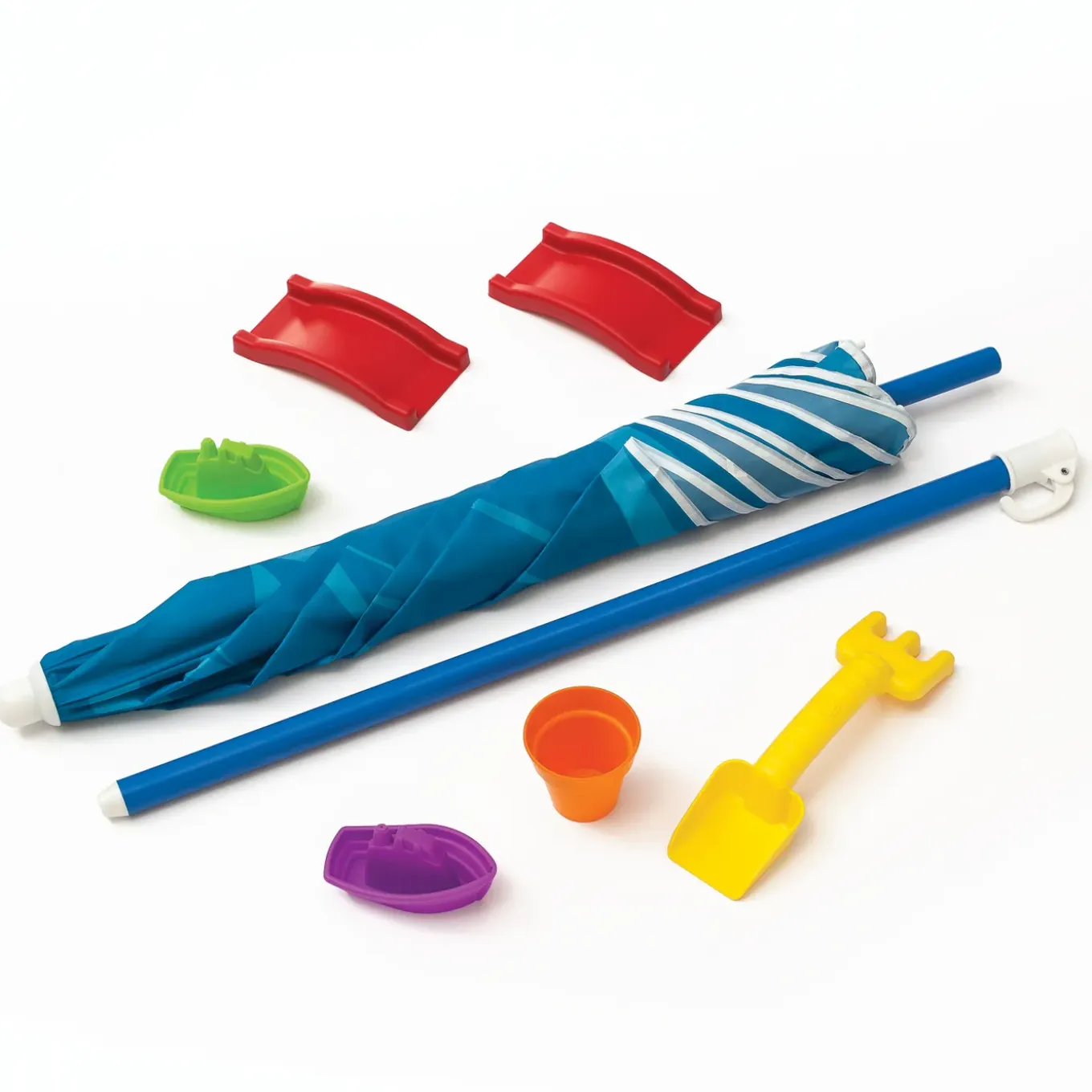 Step2 Cascading Cove Zand & Watertafel Met Parasol 107cm Blauw