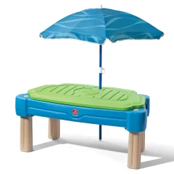 Step2 Cascading Cove Zand & Watertafel Met Parasol 107cm Blauw