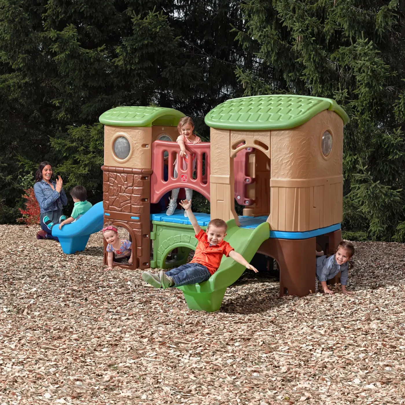 Step2 Clubhouse Climber Speeltoestel - Kunststof - 2 Glijbanen