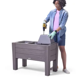 Step2 Lakewood Verhoogde Plantenbak 99cm Kunststof Bruin