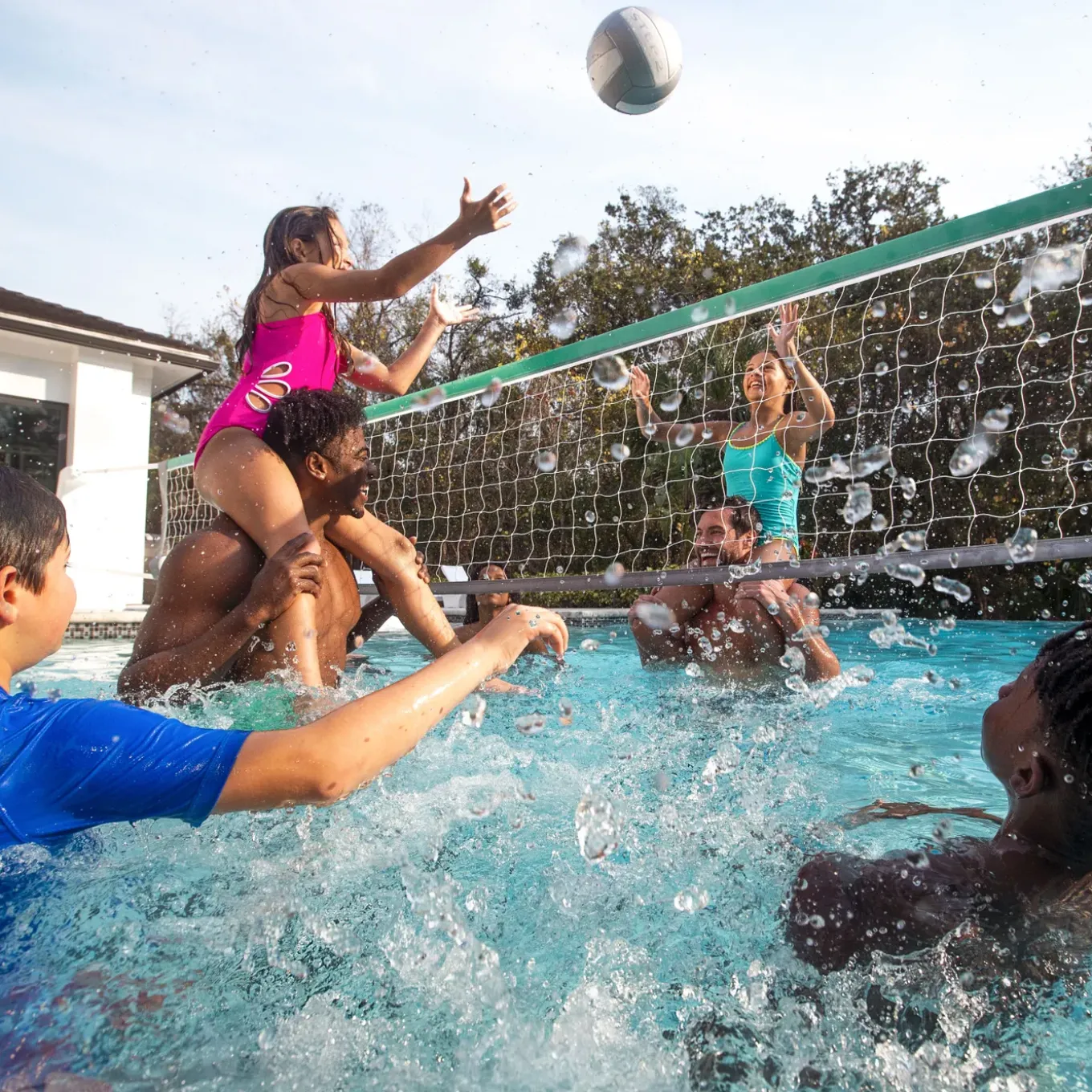 Step2 Vero Poolside Zwembad Volleybalnet Van Kunststof In Wit