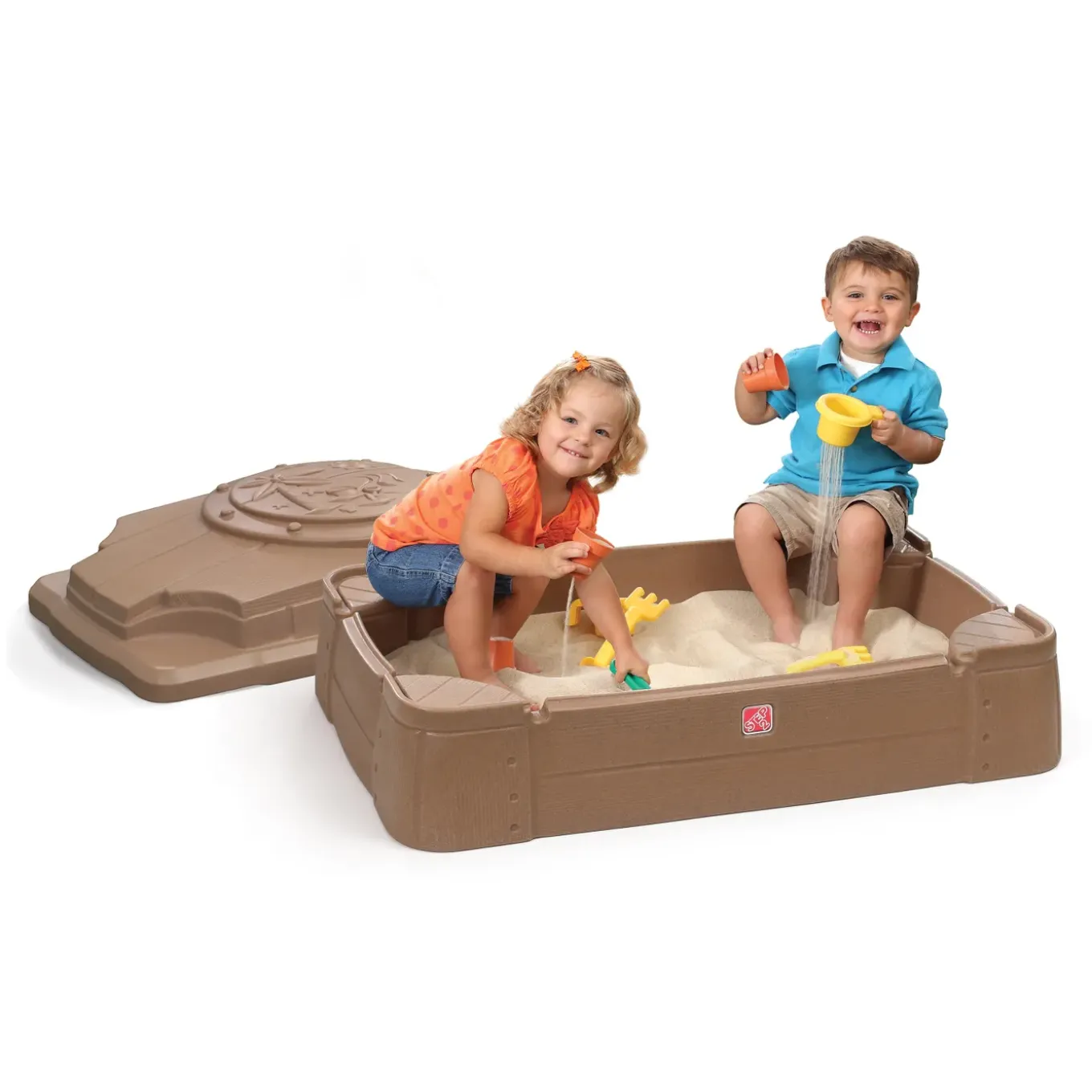 Step2 Zandbak Play & Store 106cm Kunststof Bruin