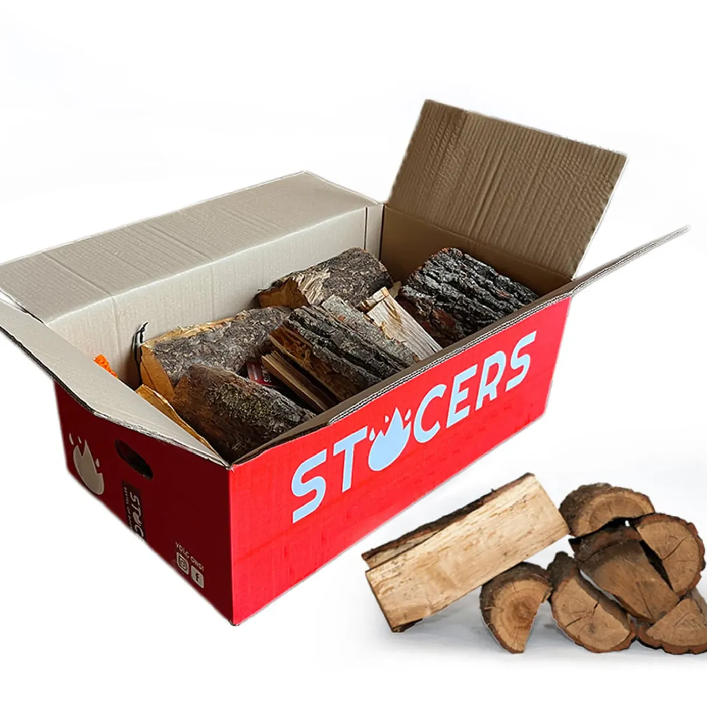 STOCERS Haardhout in doos 20 kilogram