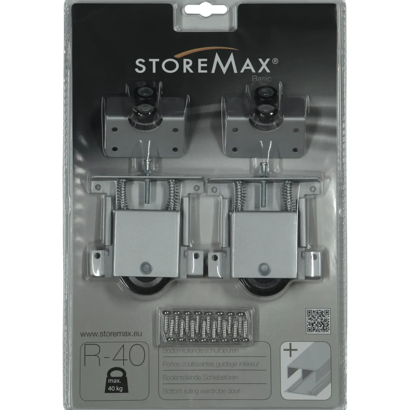StoreMax Basic schuifd. wielset t.b.v. 1 deur type rollend R-40