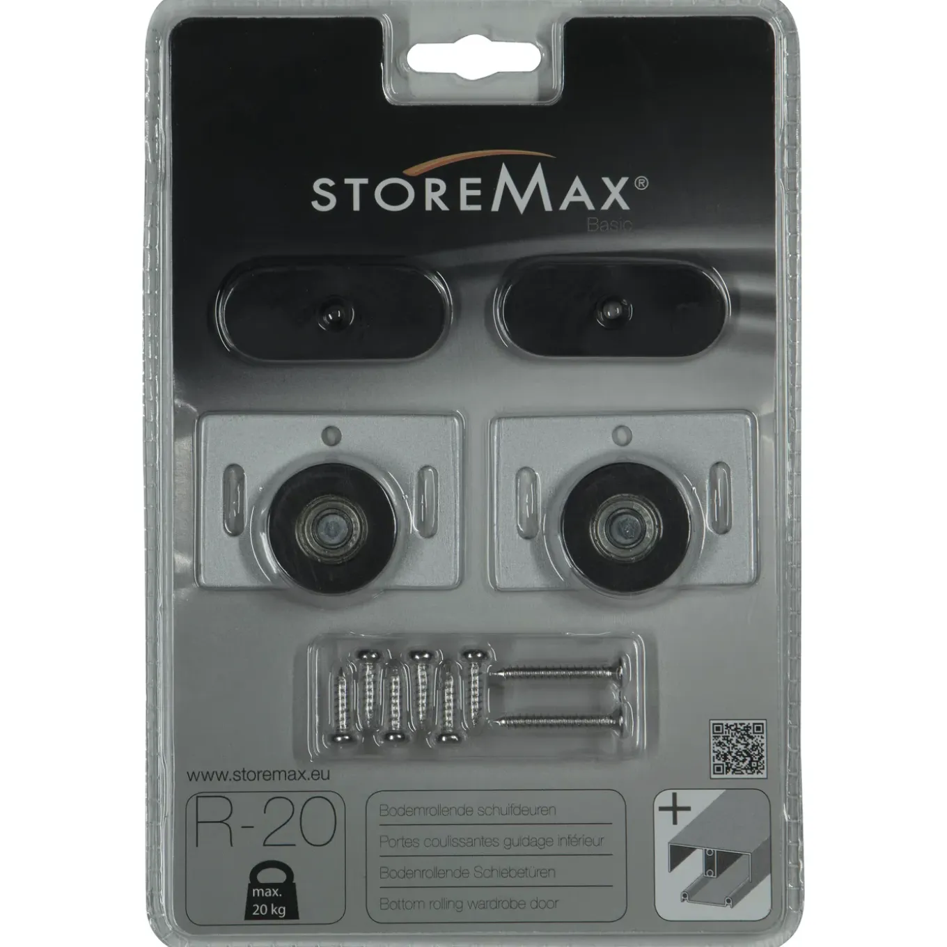 StoreMax Basic schuifd. wielset t.b.v. 1 deur type rollend R-20