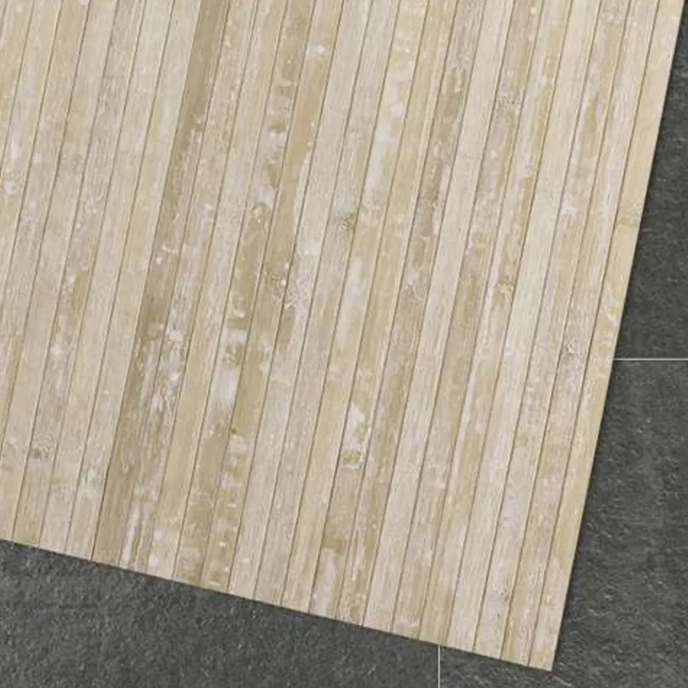Storesdeco Natuurlijke Bamboe Vloerkleed, Antislip – Grijs Beige, 80x150cm