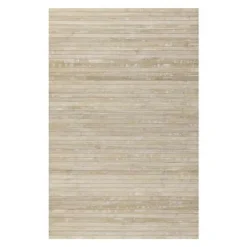 Storesdeco Natuurlijke Bamboe Vloerkleed, Antislip – Grijs Beige, 80x150cm