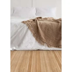 Storesdeco Natuurlijke Bamboe Vloerkleed, Antislip – Grijs Lichtbruin, 160 X 240 Cm