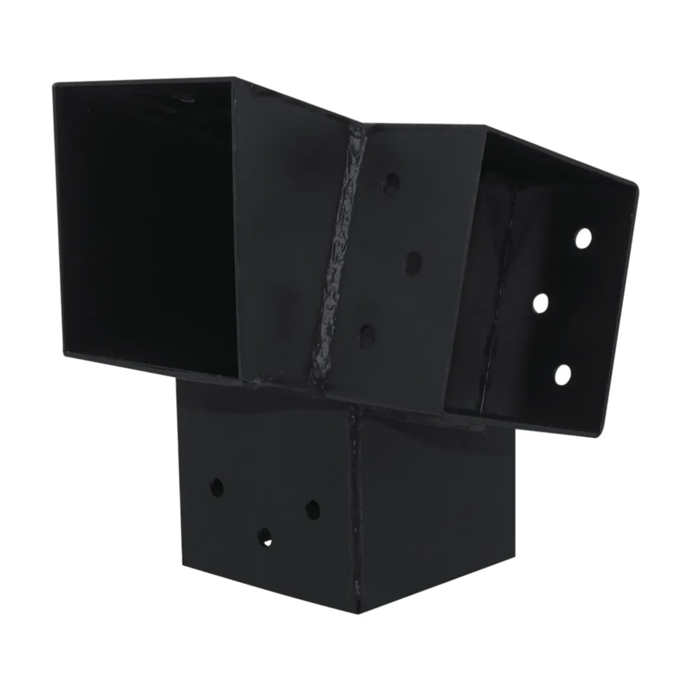 Suki Hoekverbinder 3D - 3 aansluitingen - verzinkt staal - antraciet - 91x91mm - Type E - CE