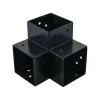 Suki Hoekverbinder 3D - 90 Graden - 3 Aansluitingen - Verzinkt Staal - Antraciet - 91x91mm - Type B