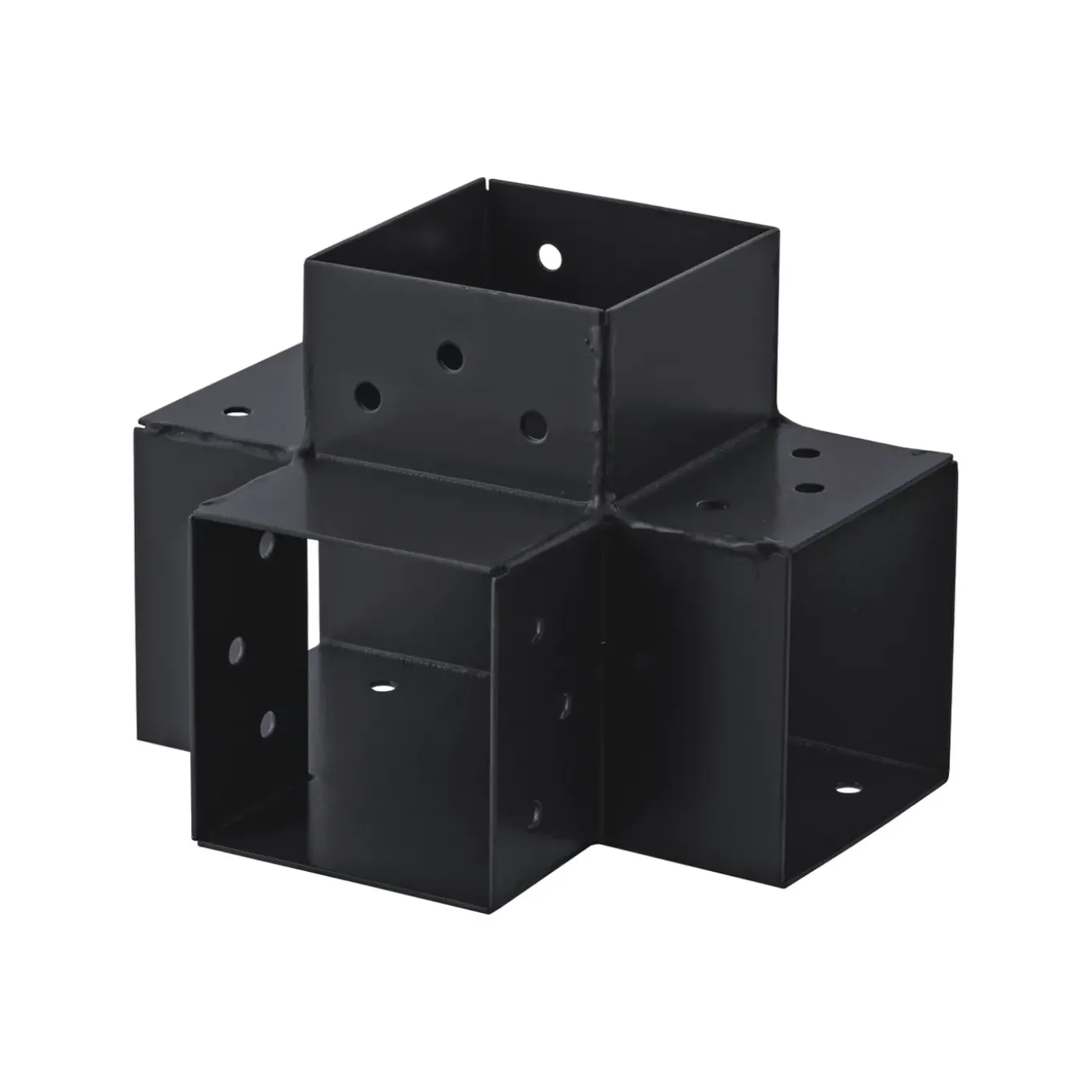 Suki T-verbinder - Hoek 90 Graden - 4 aansluitingen - Verzinkt Staal - Antraciet - 91x91mm - Type H