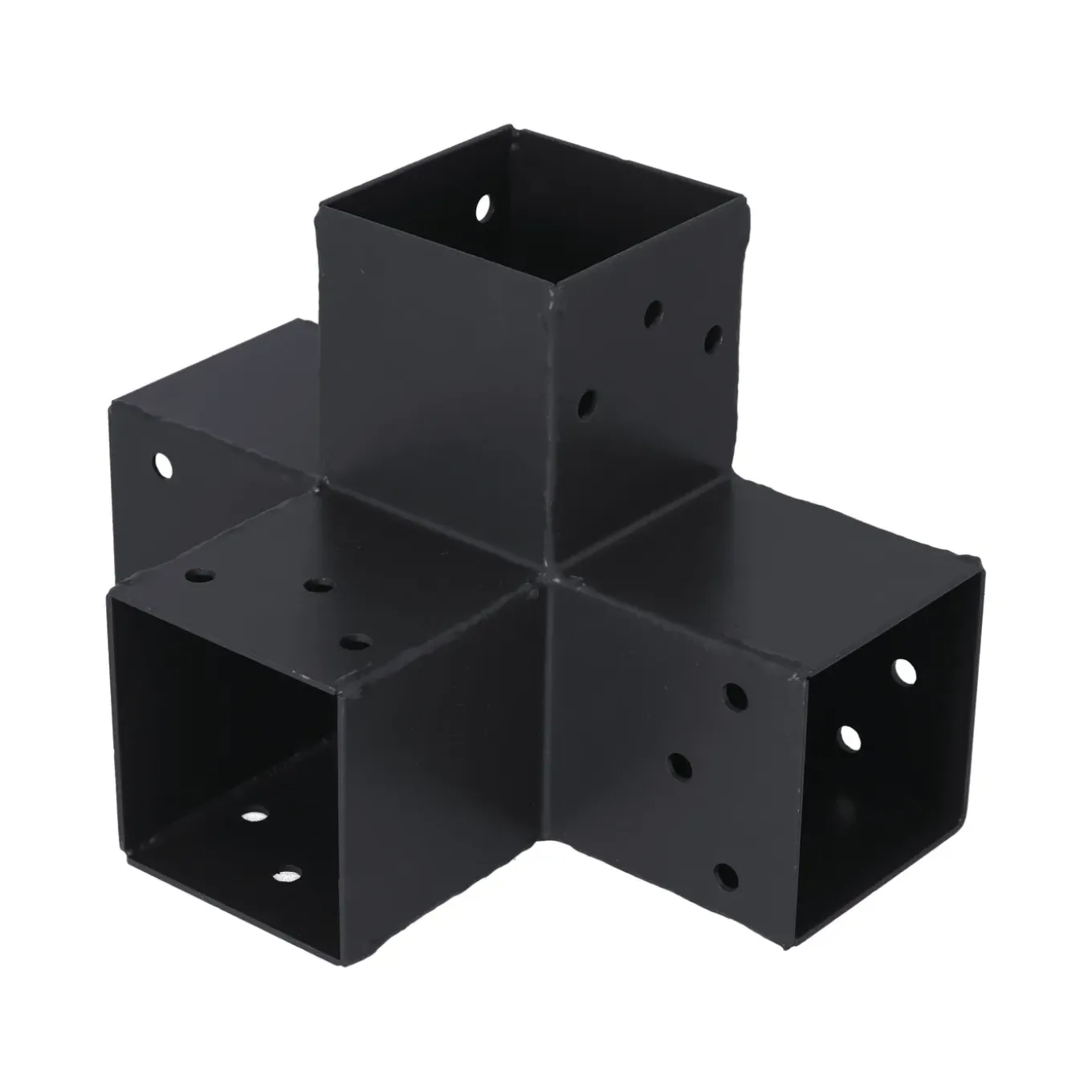 Suki T-verbinder Hout - 4 Aansluitingen - Verzinkt Staal - Antraciet - 71x71mm - Type H