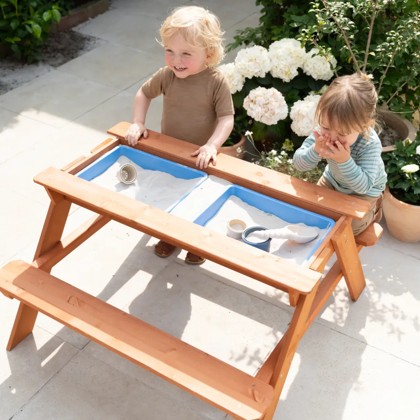 Sunny Dave Zand & Water Picknicktafel 110cm Hout Bruin