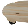 Sunnydays Plantenpot Trolley - Hout - Naturel - 30 X 30 Cm