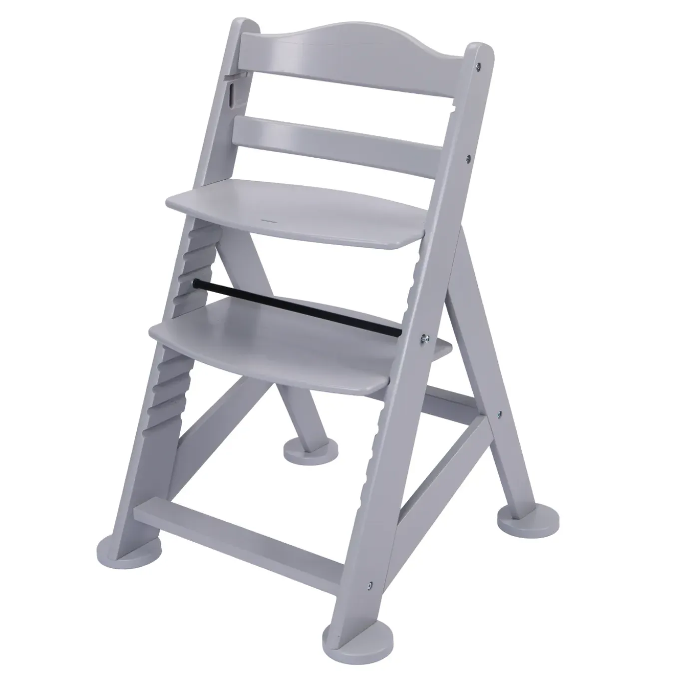 Sunny Fynn Kinderstoel Van Hout - Vanaf Ca. 9 Maanden - Grijs - 55,5 X 55 X 80 Cm