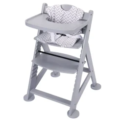 Sunny Fynn Kinderstoel Van Hout - Vanaf Ca. 9 Maanden - Grijs - 55,5 X 55 X 80 Cm
