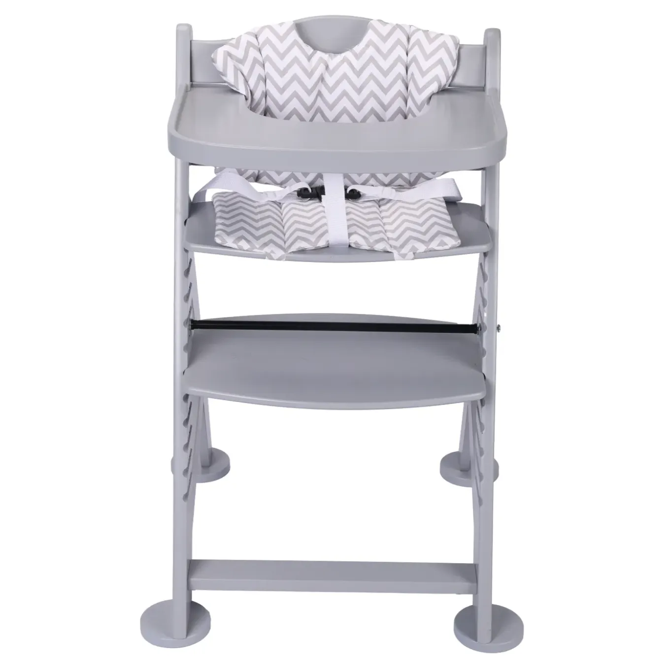 Sunny Fynn Kinderstoel Van Hout - Vanaf Ca. 9 Maanden - Grijs - 55,5 X 55 X 80 Cm