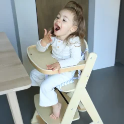 Sunny Fynn Kinderstoel Van Hout - Vanaf Ca. 9 Maanden - Beige - 55,5 X 55 X 80 Cm