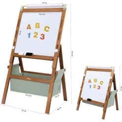 Sunny Lara Activiteiten Ezel Voor Kinderen Van Hout - Bruin - 52 X 40 X 102 Cm
