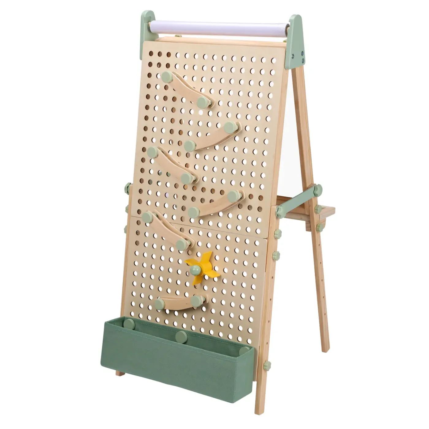 Sunny Mika Activiteiten Ezel Voor Kinderen - Met Pegboard - Hout - Beige