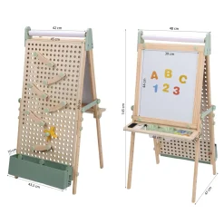 Sunny Mika Activiteiten Ezel Voor Kinderen - Met Pegboard - Hout - Beige