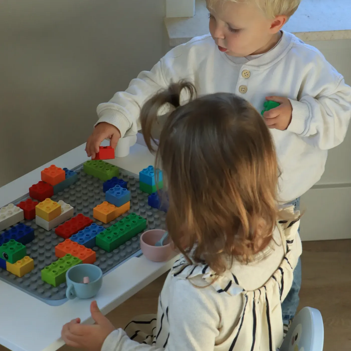 Sunny Pip Speeltafel Met Stoel Van Hout - Lichtblauw/wit