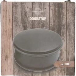 Svenska Living Deurstopper Voor Binnendeuren - Zwart - Rond - 1,2 Kg