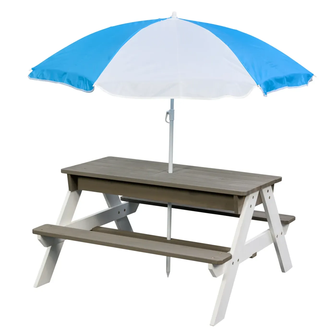 Kinderen Swing King picknicktafel Waterfun met parasol 94x89x50,5cm