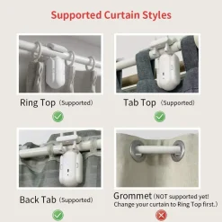 Overig SwitchBot Curtain Rod Pole - Wit - Compact Ontwerp - Geïntegreerde Lichtsensor