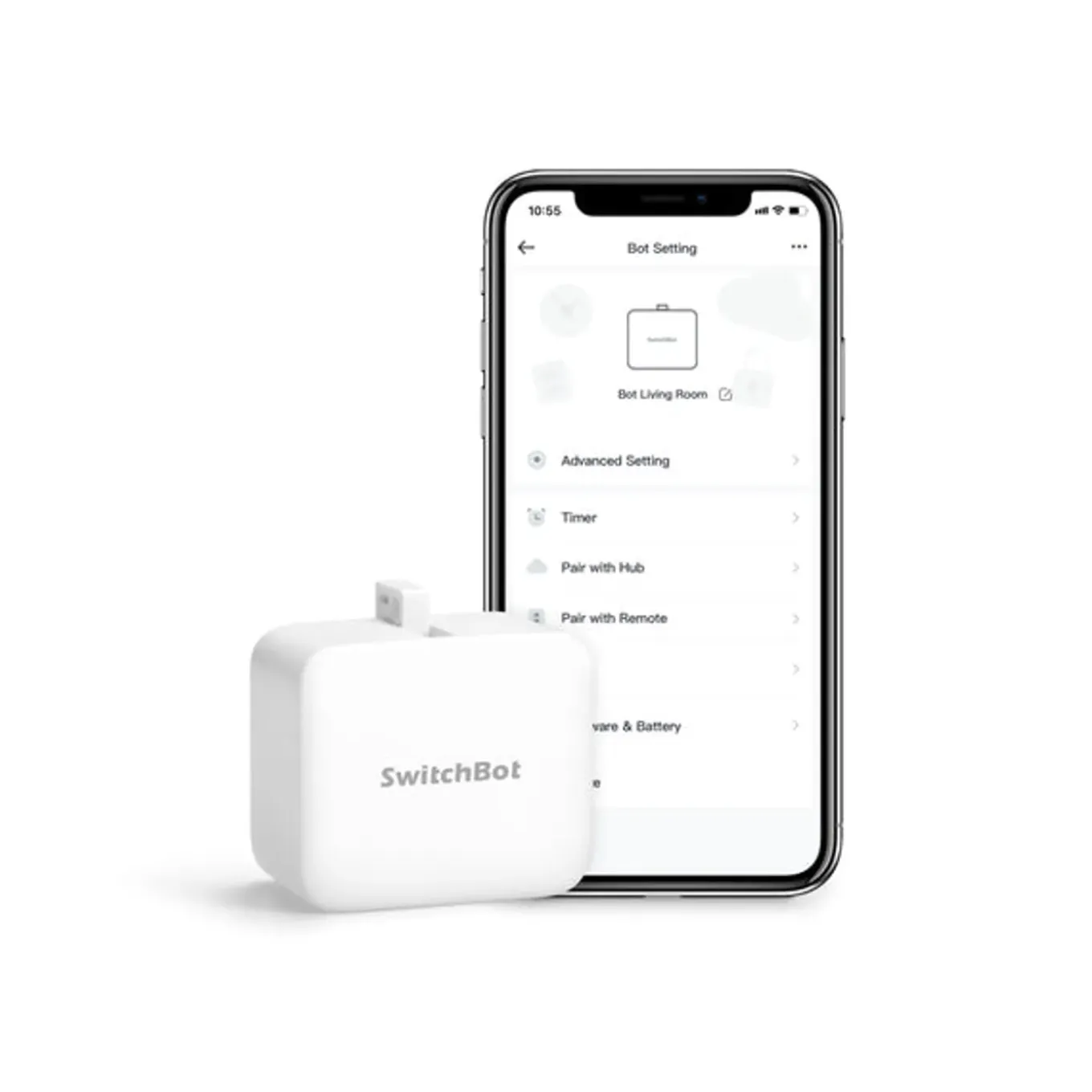 SwitchBot drukknop Hub Bot wit