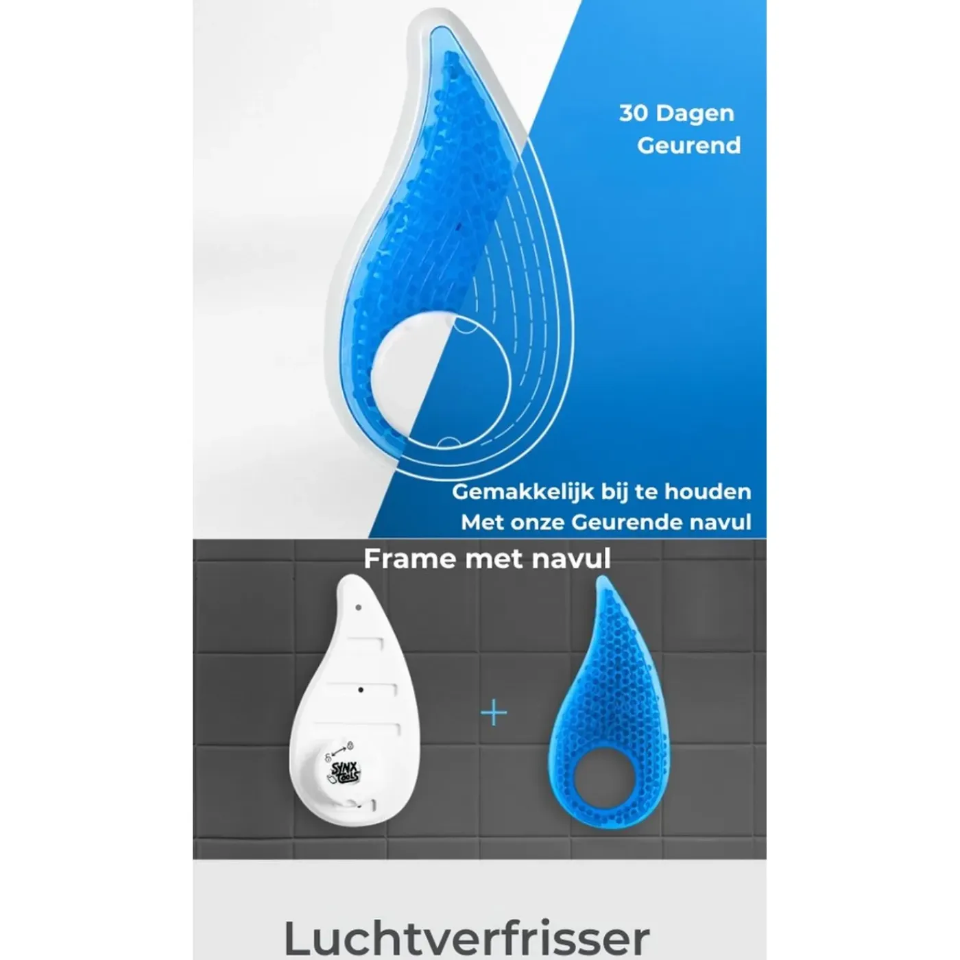 Synx Tools Luchtverfrisser - Frame Met Tape - Mint Geur - Fresh Drop - Met Schroefgaten