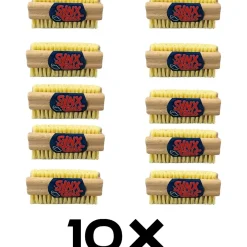 Synx Tools Nagelborstel hout set van 10 stuks - schrobborstels - nagel borstel -Voordeelverpakking