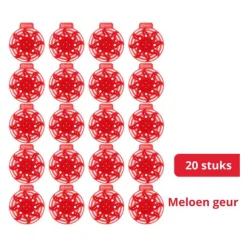 Synx Tools Powerscreen Urinoirmatje Rood 20 Stuks Meloen Geur 30 Dagen - Luchtverfrisser Toilet