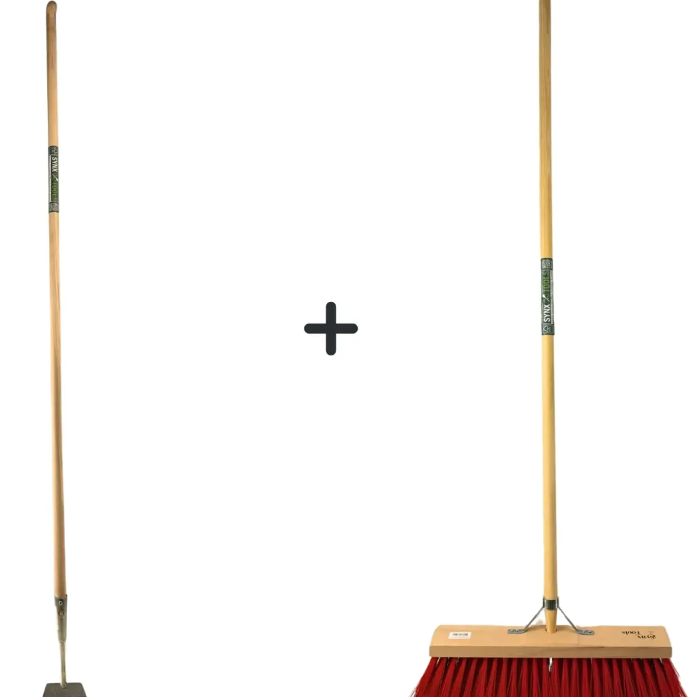 Synx Tools Rechte Schoffel 12cm met Staal 160cm + Nylon Straatbezem 50cm-Rechte Schoffel 12cm