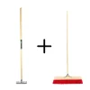 Synx Tools Tuinhark 8 Tanden Verzinkt + Nylon Bezem 45 Cm – Hark Steel150 Cm – Buitenbezem 150 Cm