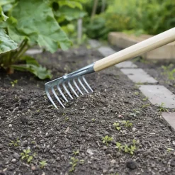 Synx Tools Tuinhark 8 Tanden Verzinkt + Nylon Straatbezem 50 Cm – – Hark Met Steel 150 Cm