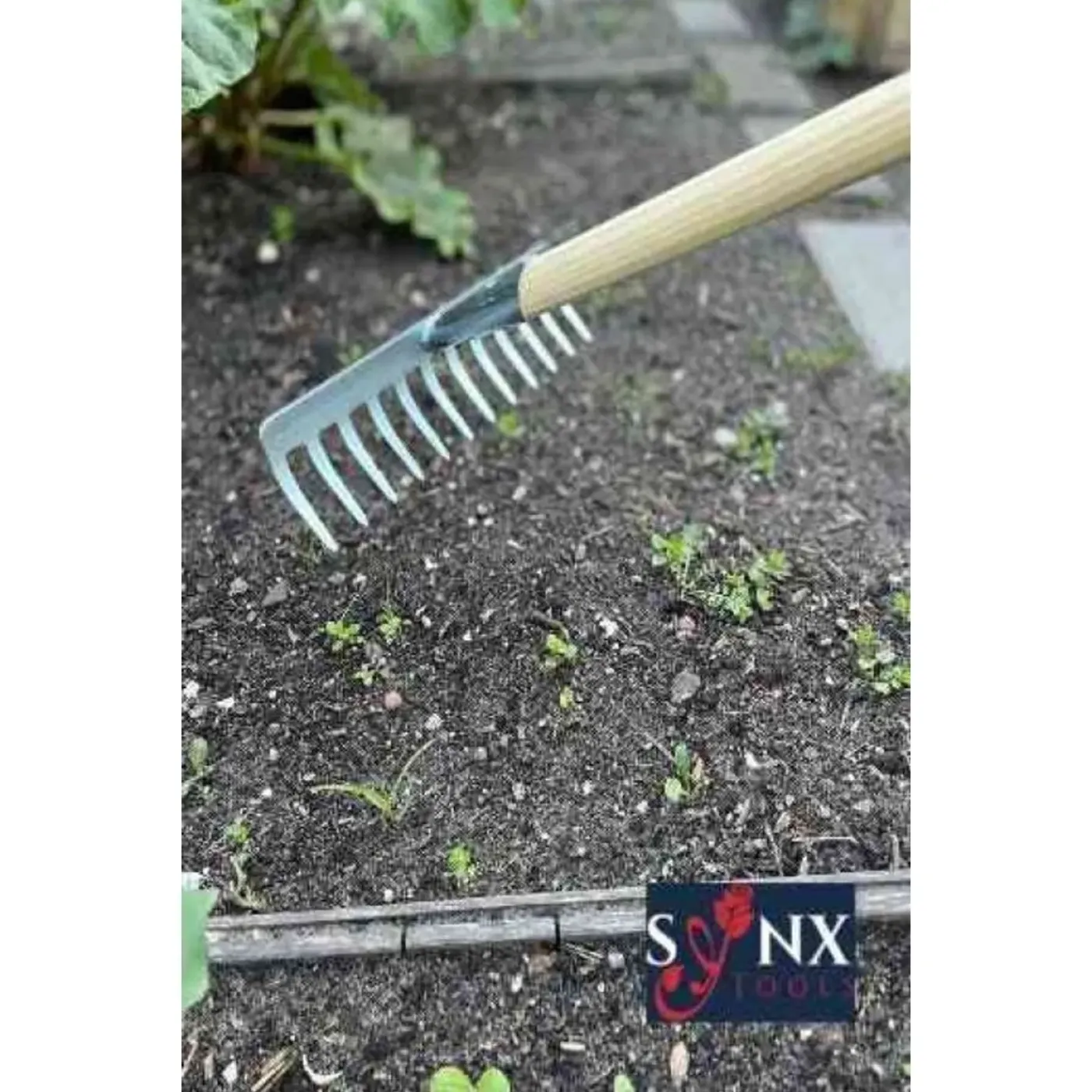 Synx Tools Tuinhark 12 Tanden verzinkt + Nylon Straatbezem 50 cm