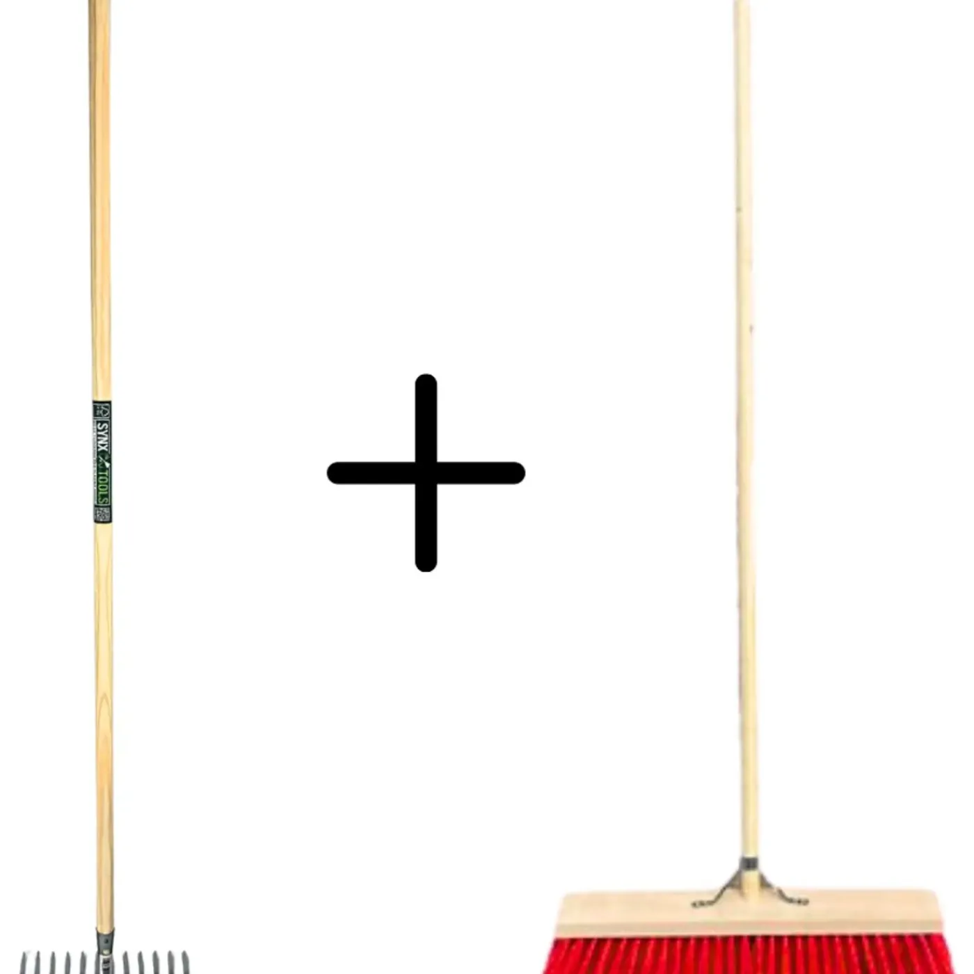 Synx Tools Tuinhark 12 Tanden verzinkt + Nylon Straatbezem 50 cm