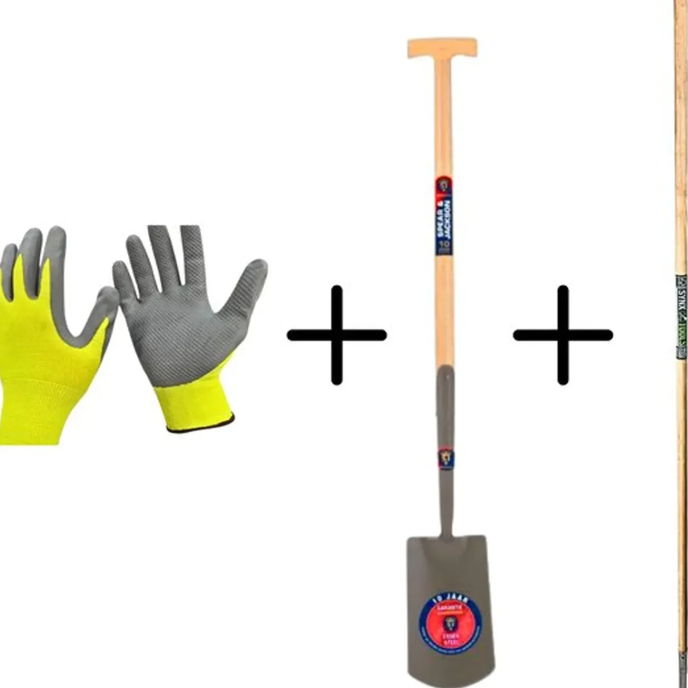 Synx Tools Voegenmes Rvs + Spear & Jackson Spade 120 cm + Tuinhandschoenen M