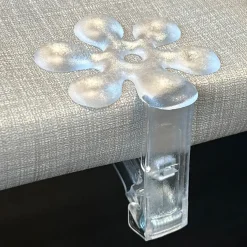 Tafelzeilhanger Bloem - Transparant - 11 x 2 x 20 cm