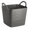 Talen Tools flexibele kuip vierkant zwart 27 liter